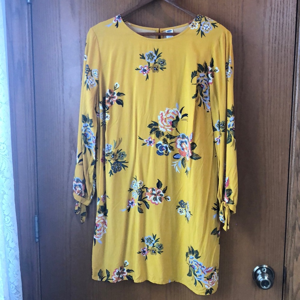 Old Navy medium mustard floral dress